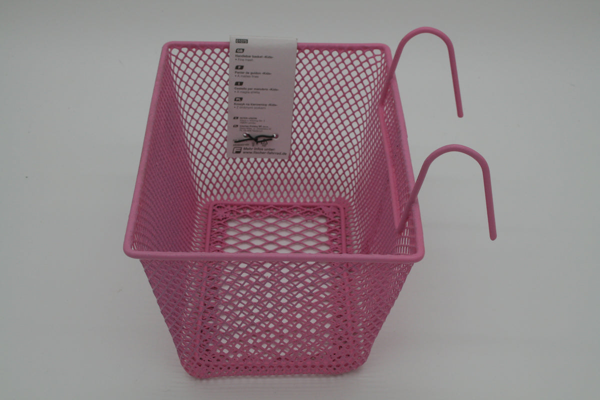 FISCHER Fahrradkorb Kinder Lenkerkorb Rosa Pink Metall 24x17x14 cm NEU  Kopieren