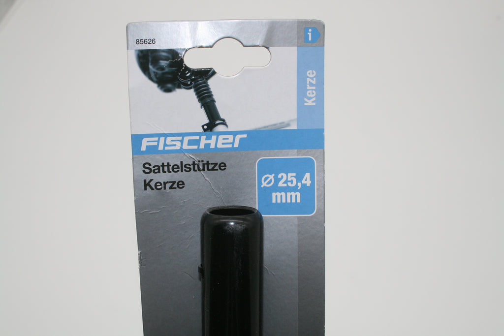FISCHER Sattelstütze Kerze 25,4 mm 350 mm Fahrrad Sattelrohr Schwarz Neu