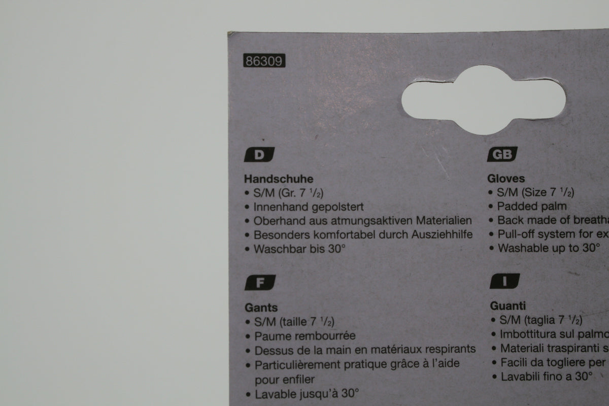 FISCHER Fahrradhandschuhe Kurzfinger S/M Gr. 7,5 gepolstert Schwarz NEU  Kopieren