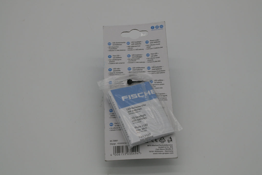 FISCHER LED Fahrrad Scheinwerfer Frontlicht 30 Lux StVZO Batterien 50681 NEU  Kopieren