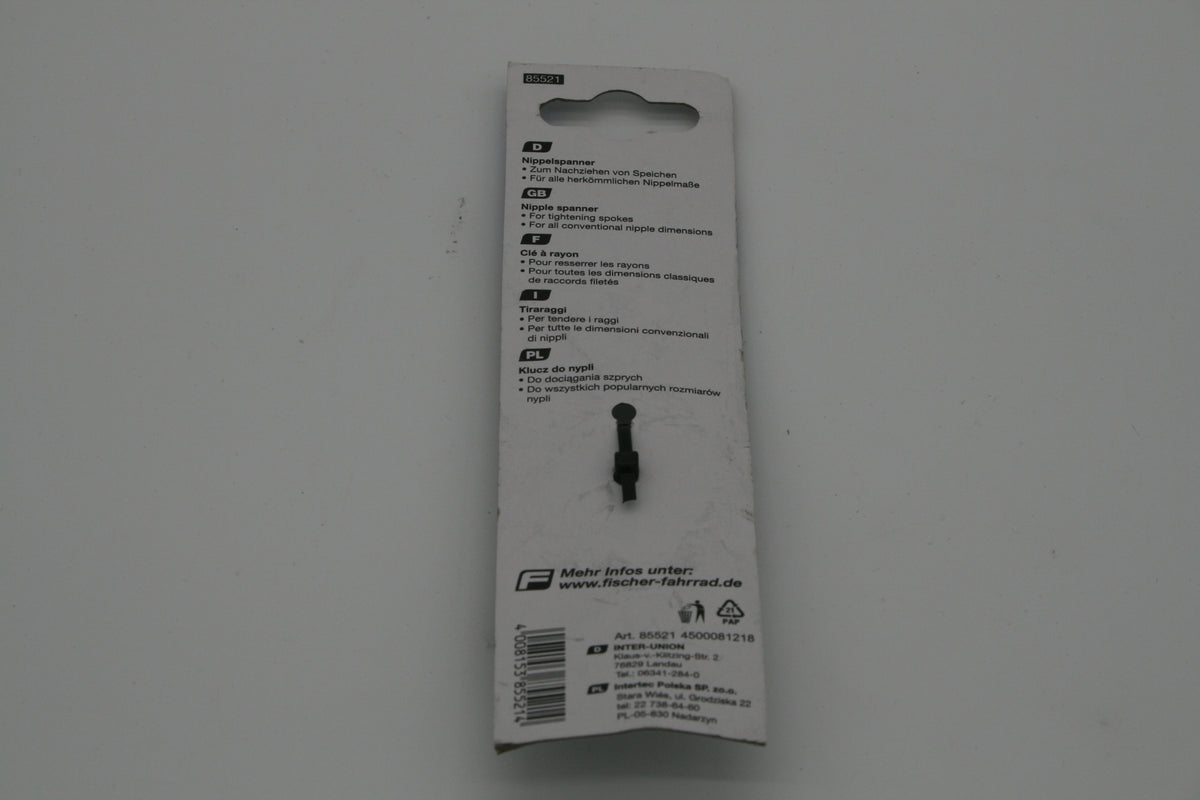 FISCHER Nippelspanner Speichenschlüssel Fahrrad Werkzeug 85521 Neu