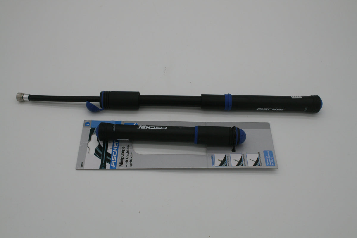 FISCHER Fahrrad Minipumpe Luftpumpe mit Schlauch AV DV SV 85589 Neu